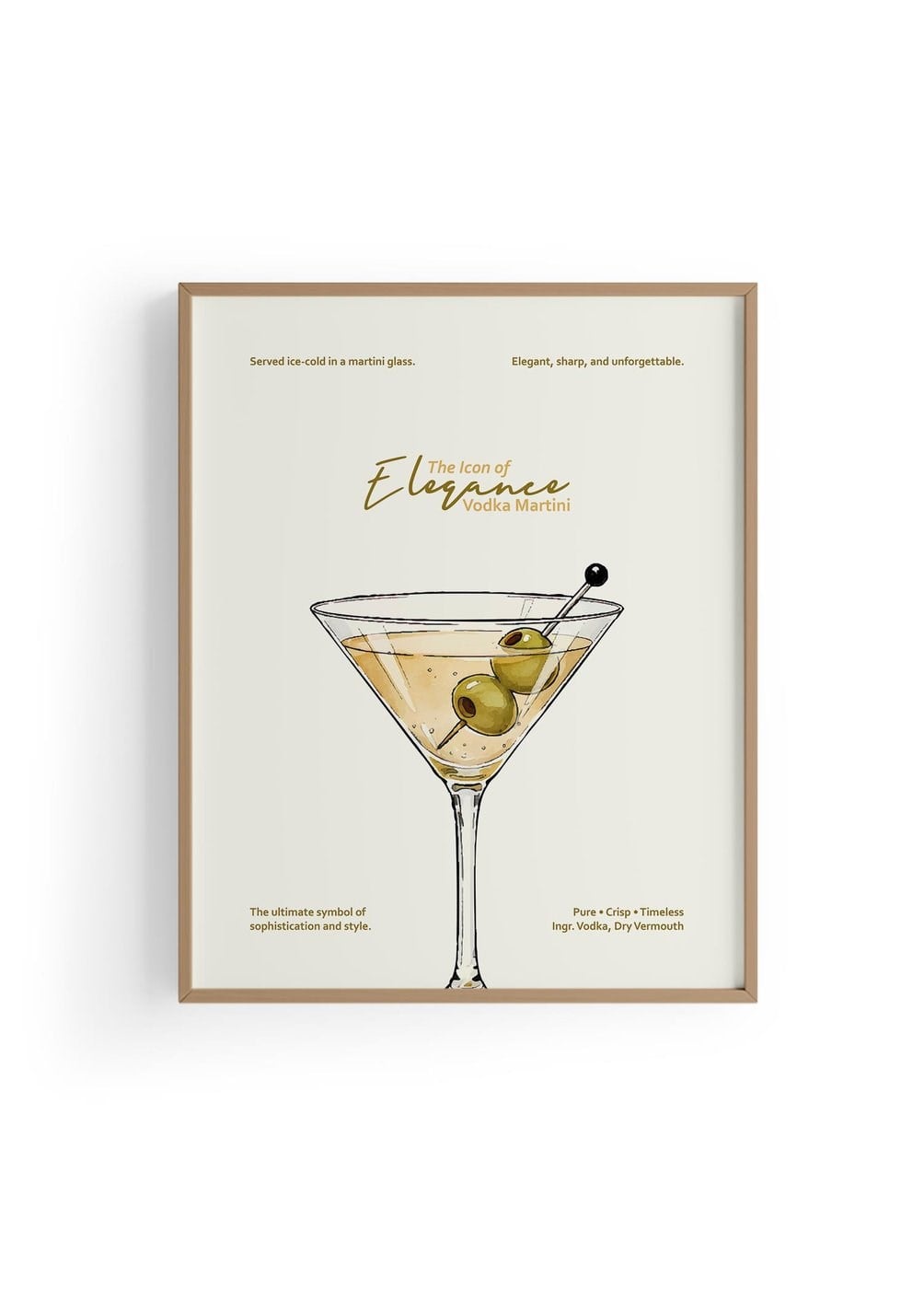 Vodka Martini Kokteyl Posteri