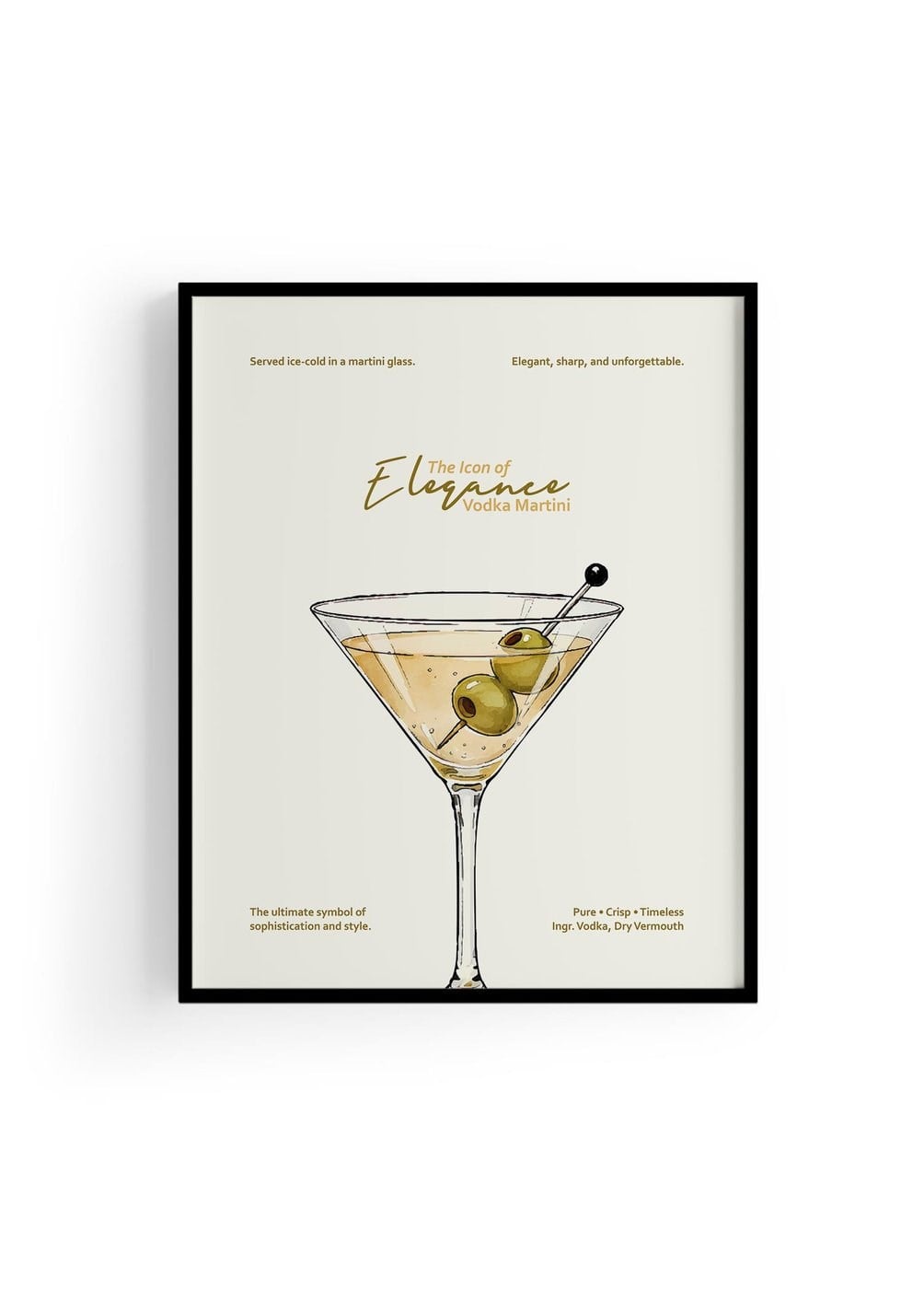 Vodka Martini Kokteyl Posteri
