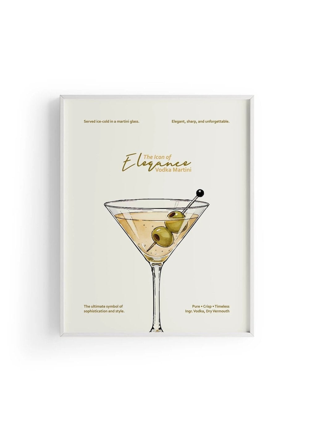 Vodka Martini Kokteyl Posteri