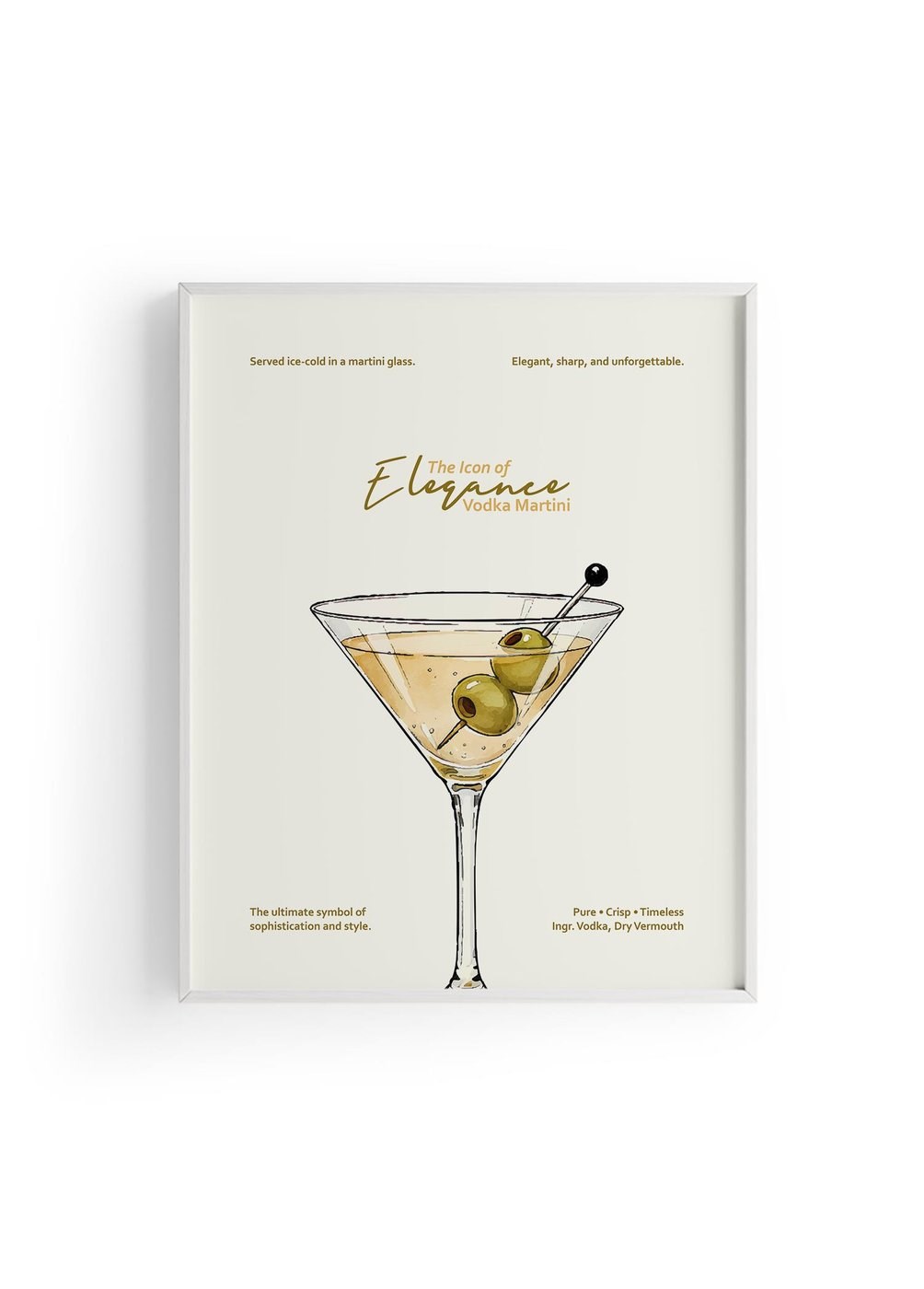 Vodka Martini Kokteyl Posteri