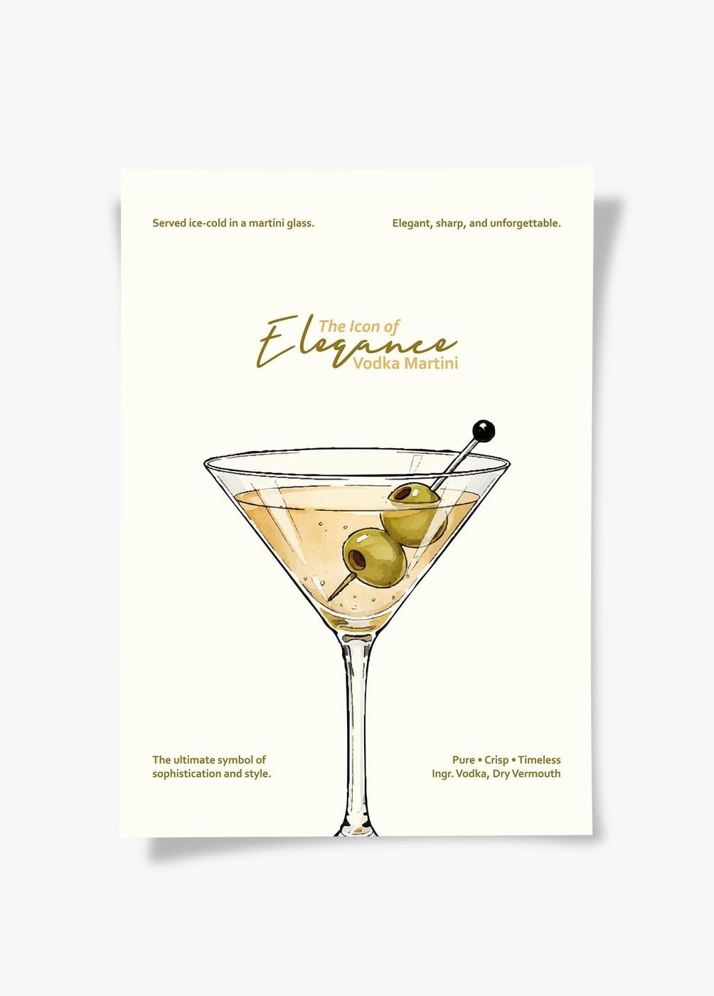 Vodka Martini Kokteyl Posteri