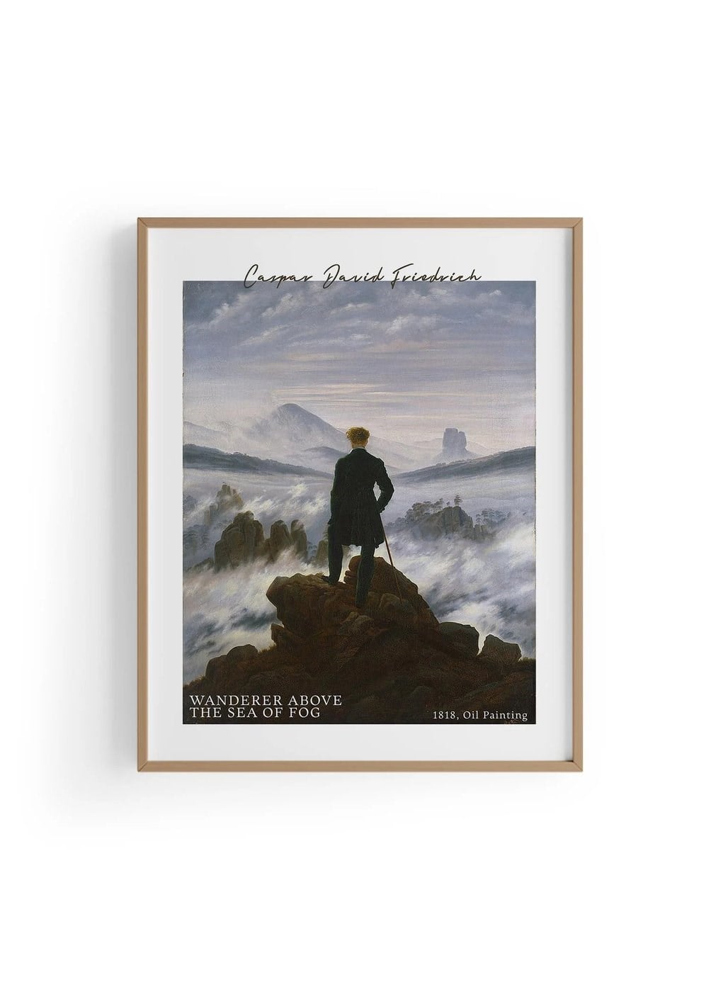 Wanderer Above The Sea of Fog, Caspar David Friedrich | Ünlü Ressam Tablosu