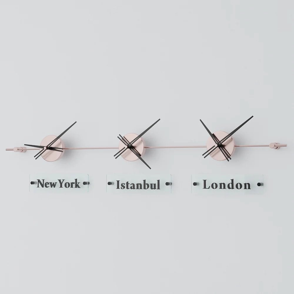 World Clock Duvar Saati