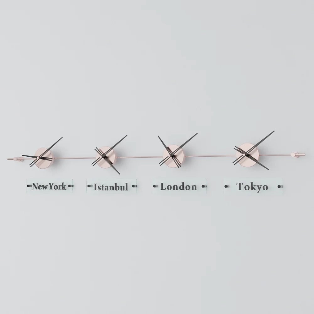 World Clock Duvar Saati