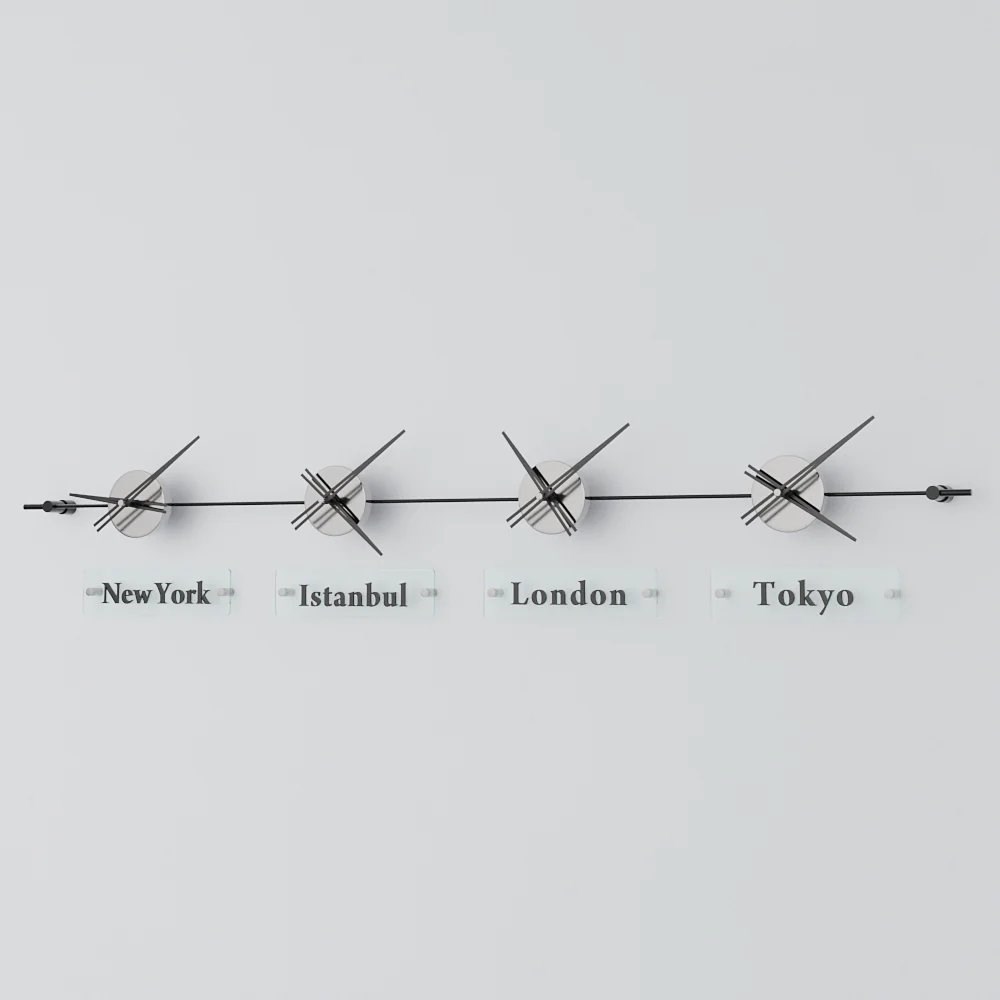 World Clock Duvar Saati