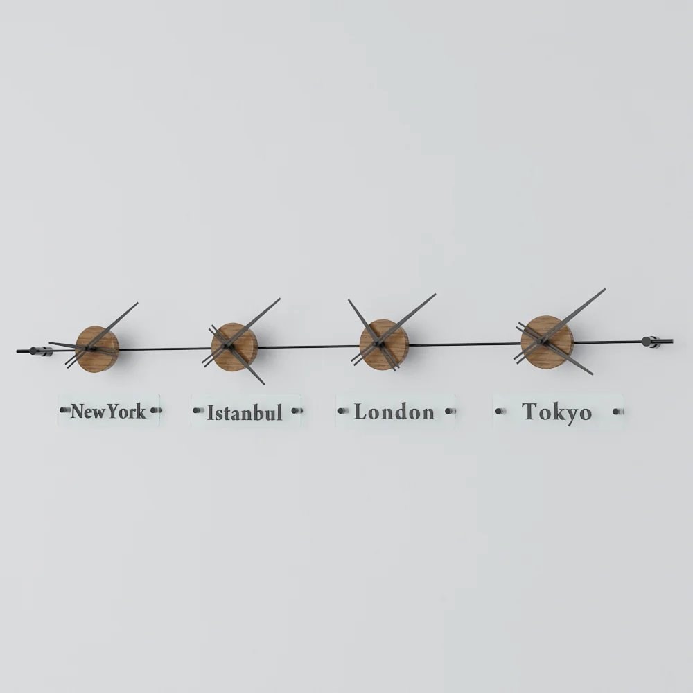 World Clock Duvar Saati