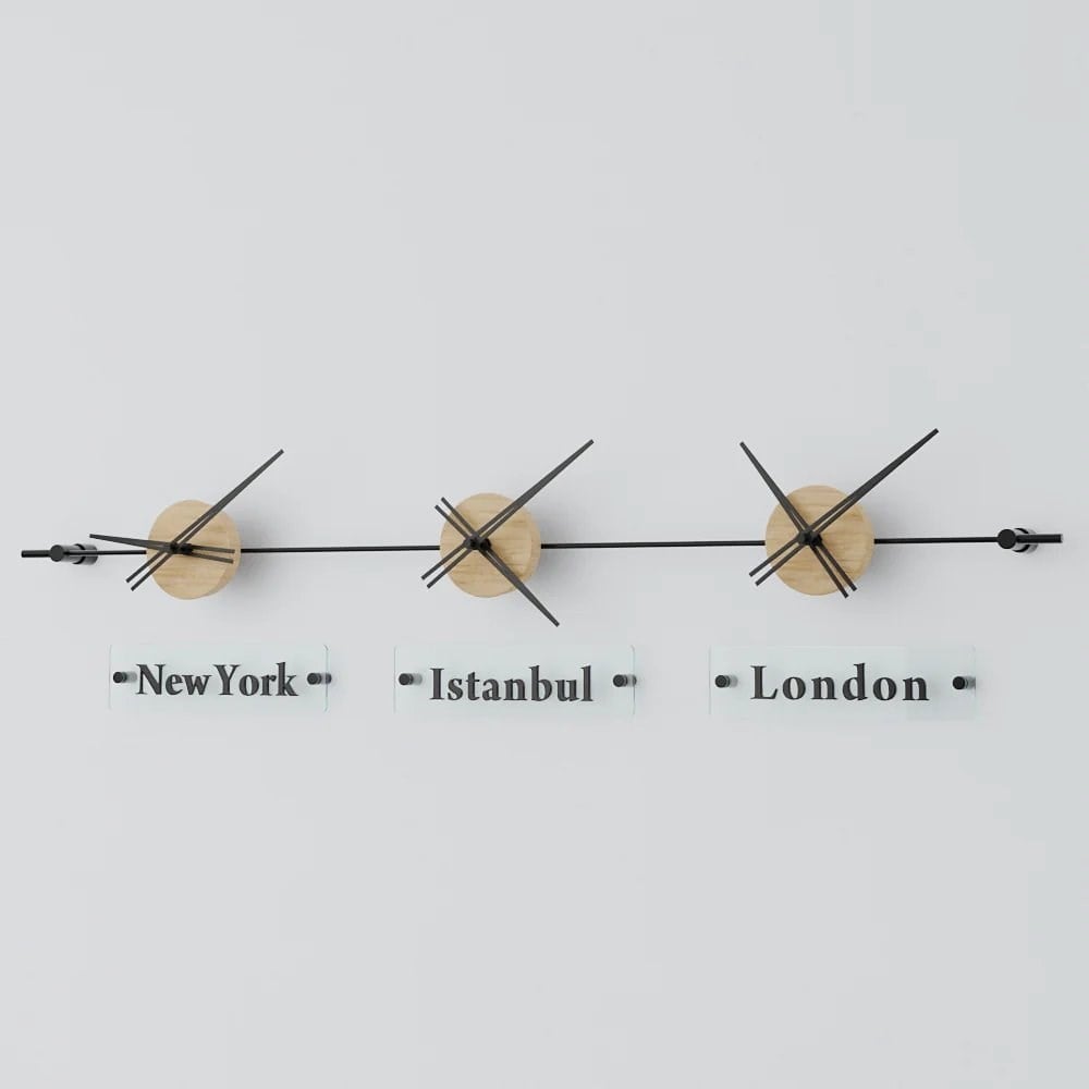 World Clock Duvar Saati