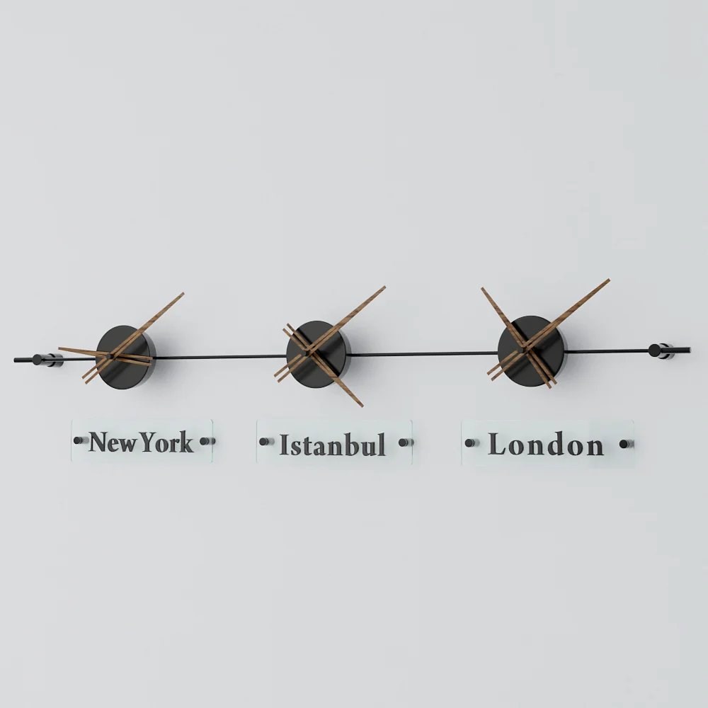 World Clock Duvar Saati