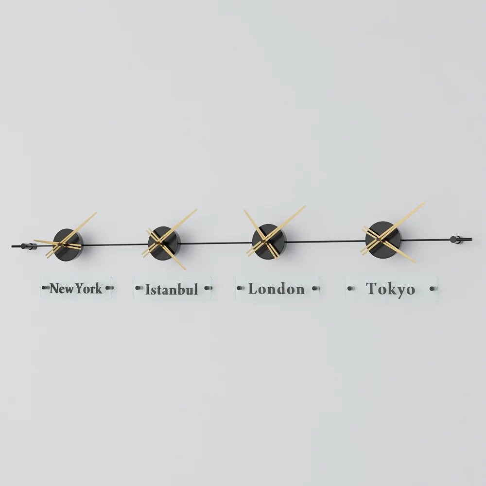 World Clock Duvar Saati