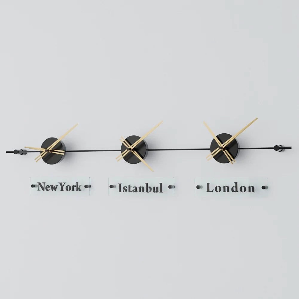 World Clock Duvar Saati