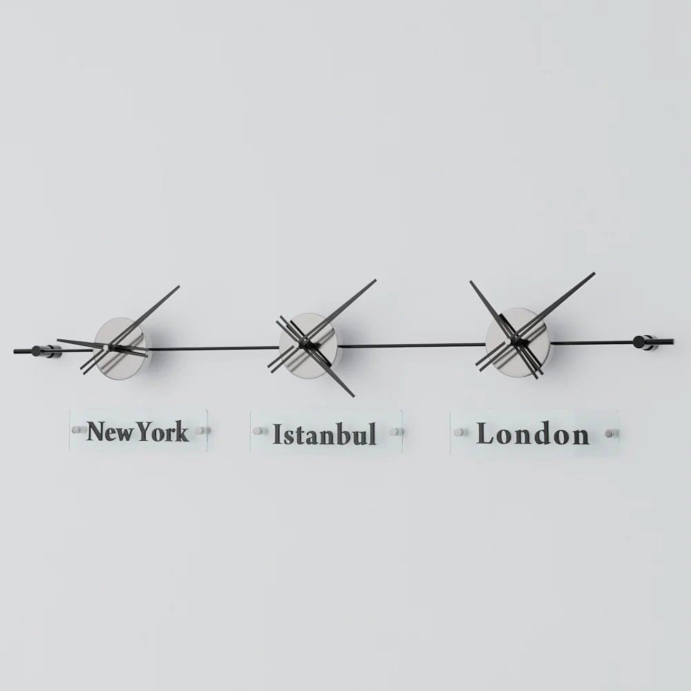 World Clock Duvar Saati