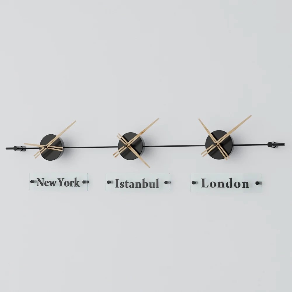 World Clock Duvar Saati