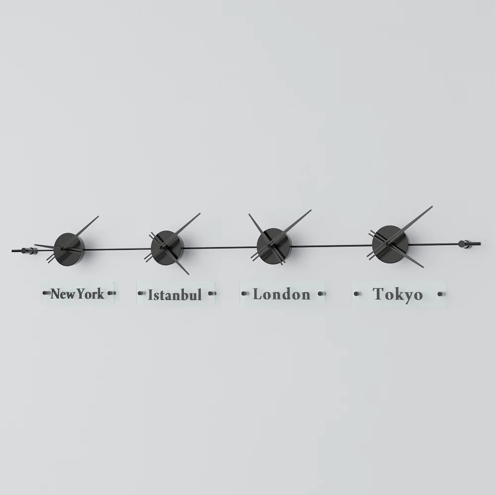 World Clock Duvar Saati