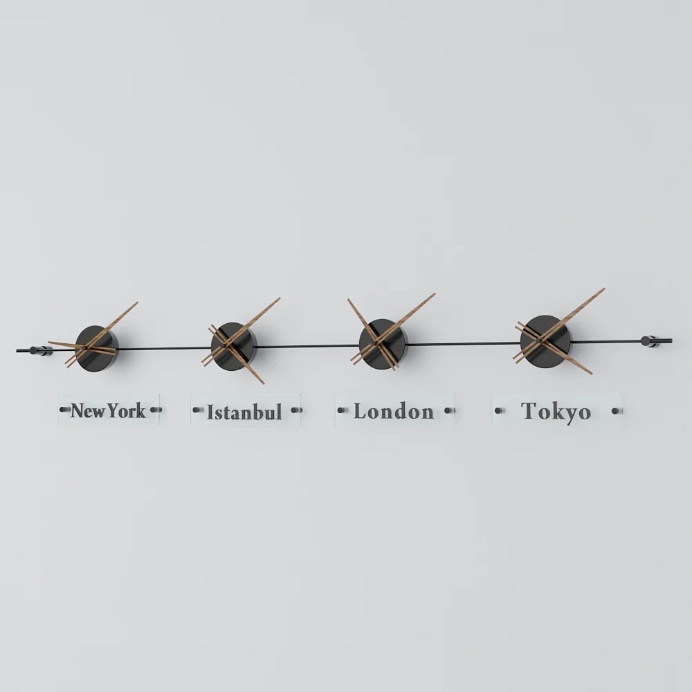 World Clock Duvar Saati
