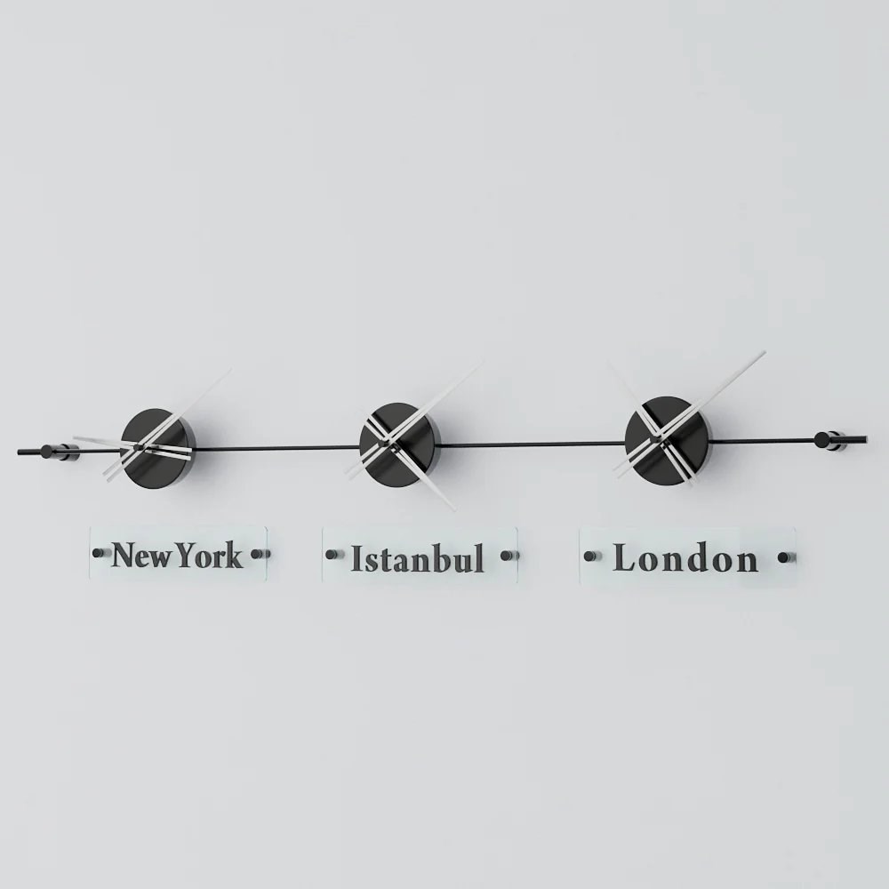 World Clock Duvar Saati