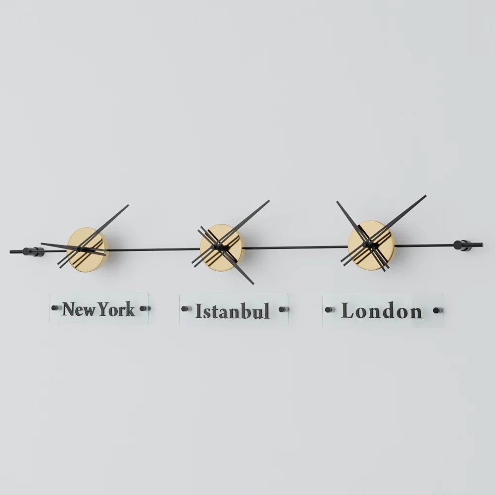 World Clock Duvar Saati