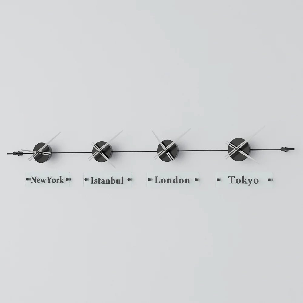 World Clock Duvar Saati