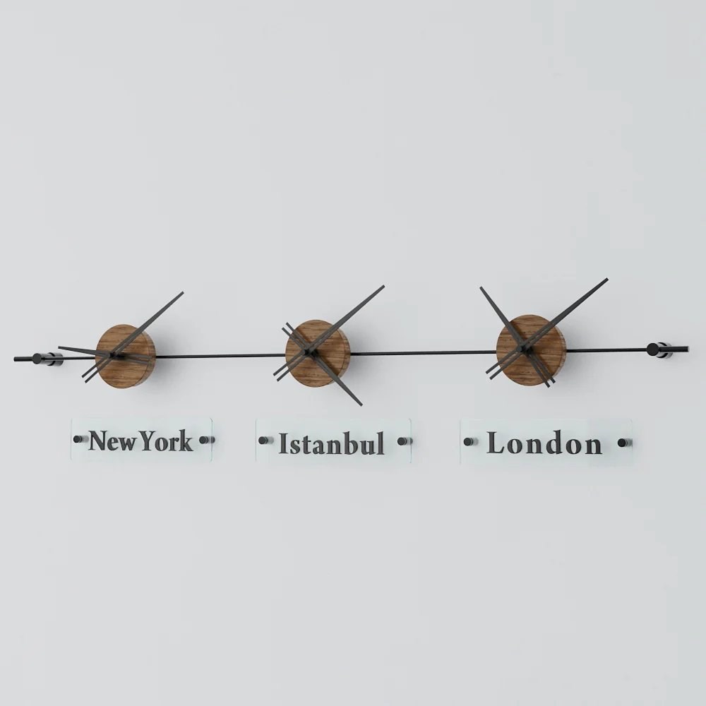 World Clock Duvar Saati