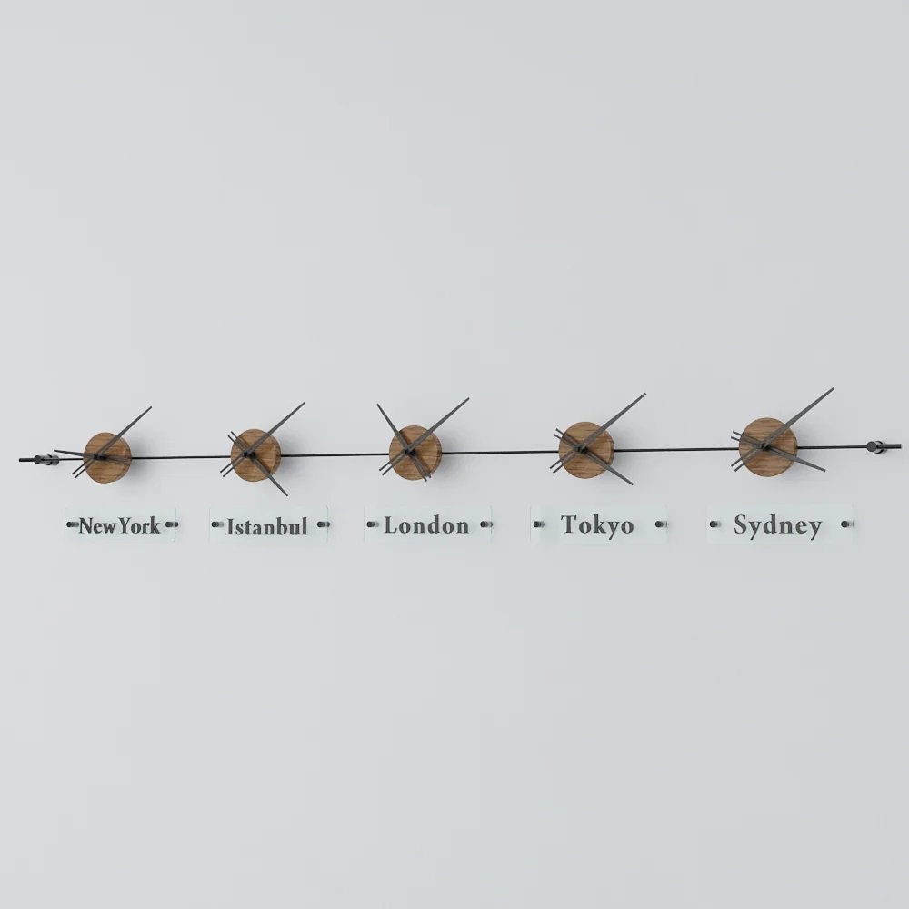 World Clock Duvar Saati