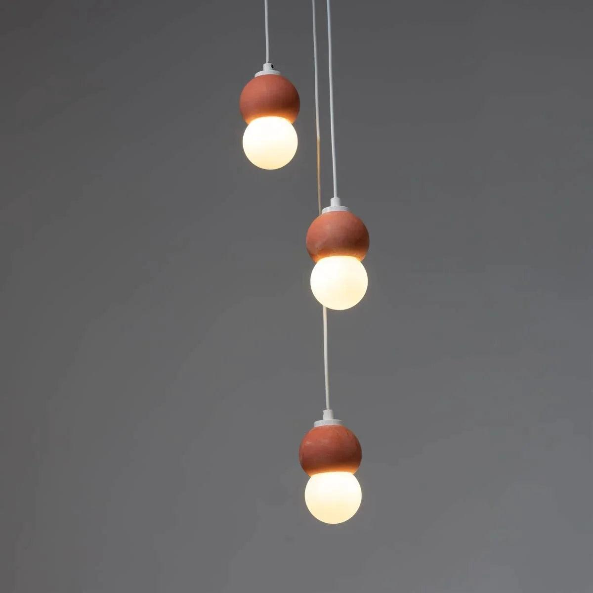 Yuvarlak Terracotta Birleşik Tesisatlı Tavan Aydınlatma