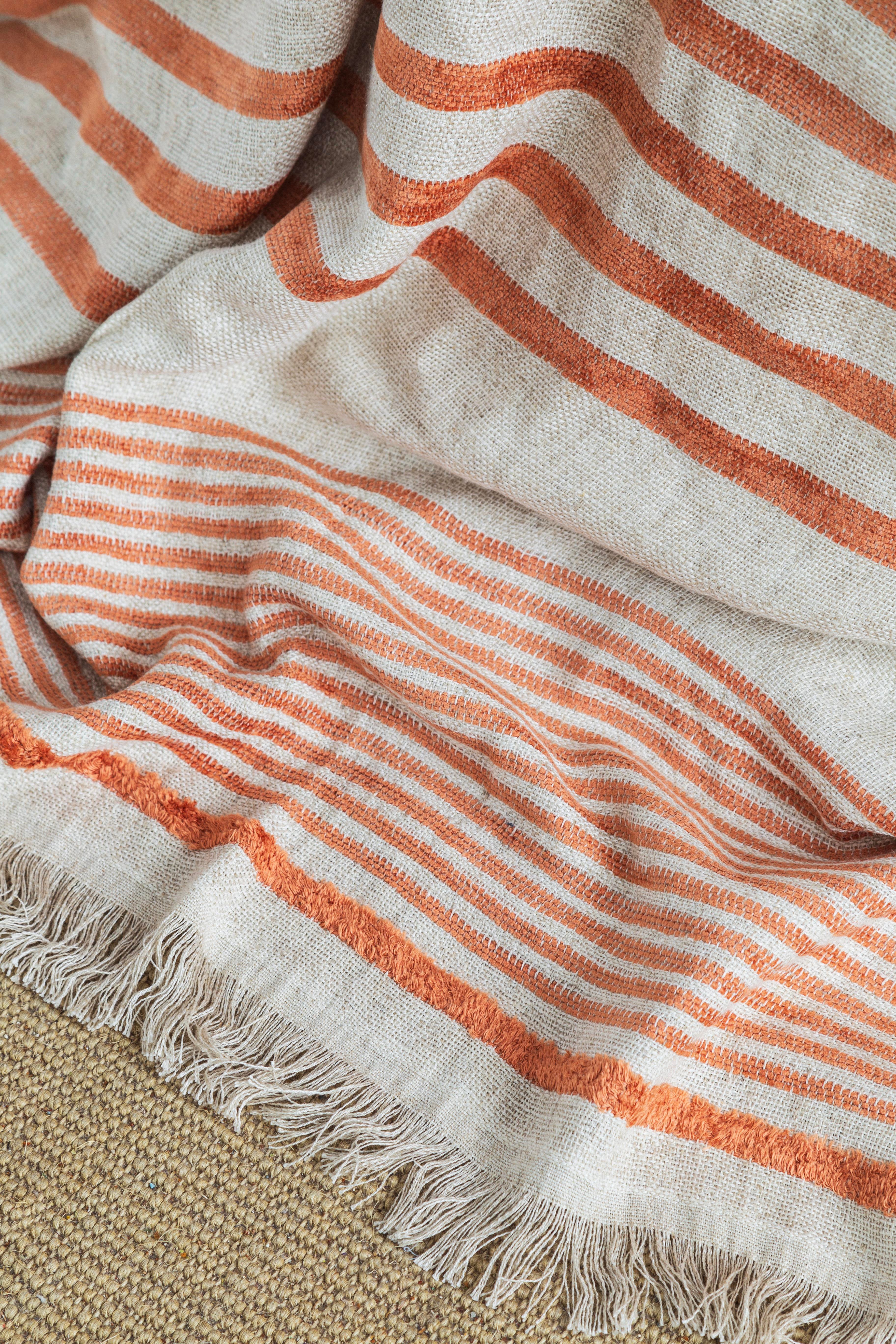 ÇİFT KİŞİLİK KETEN YATAK ÖRTÜSÜ SET BRULEE TERRA - YATAK ORTUSU