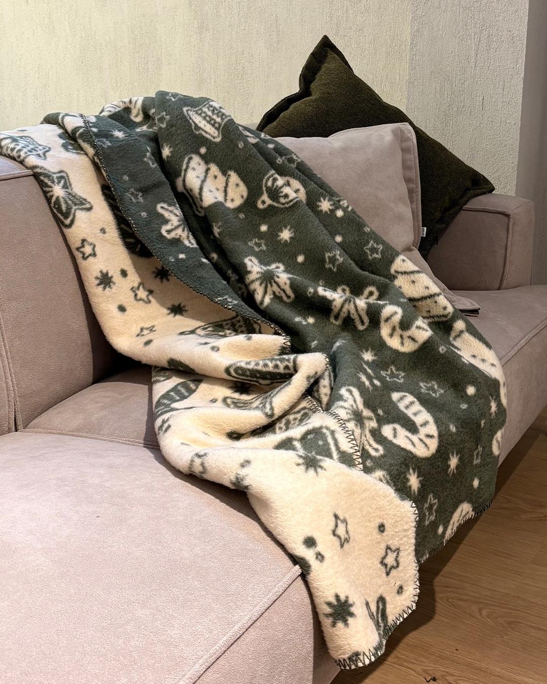 Doğal Noel Pamuk Battaniye (150x200 cm)