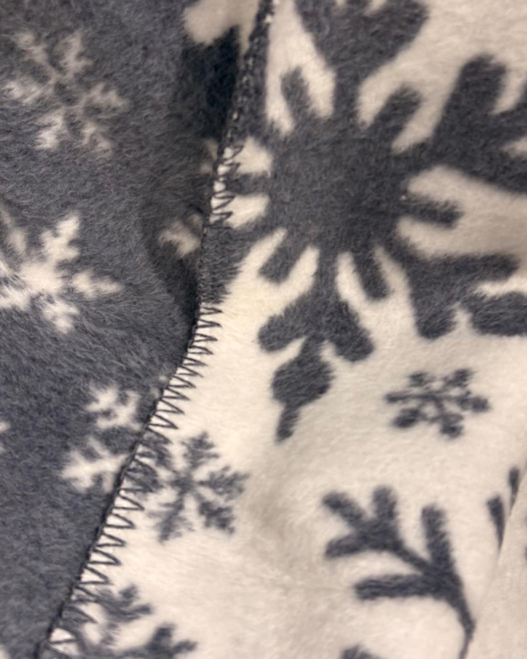 Kar Taneleri Gri Battaniye (130x170 cm)