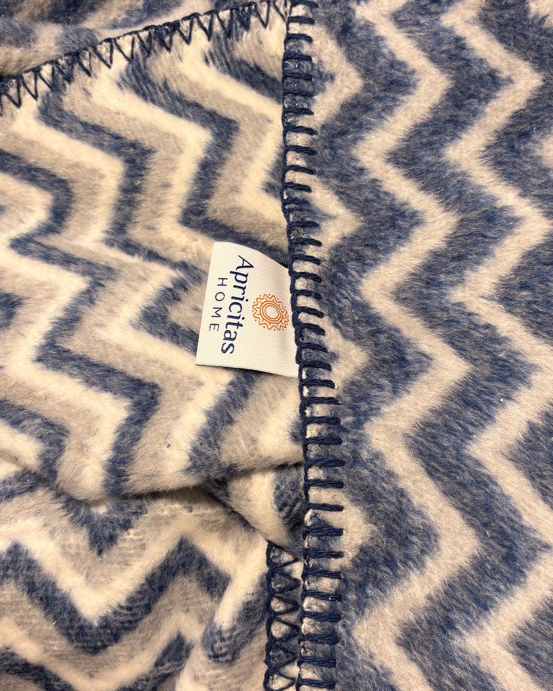 Kış Dalgası Çizgili Pamuk Battaniye (150x200 cm)