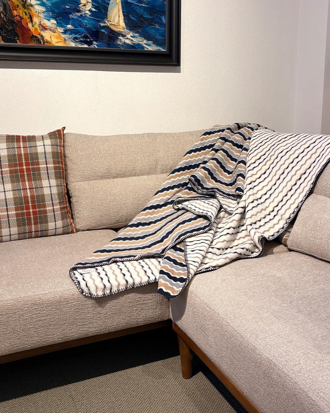 Sıcak Dalgalar Pamuk Battaniye (150x200 cm)