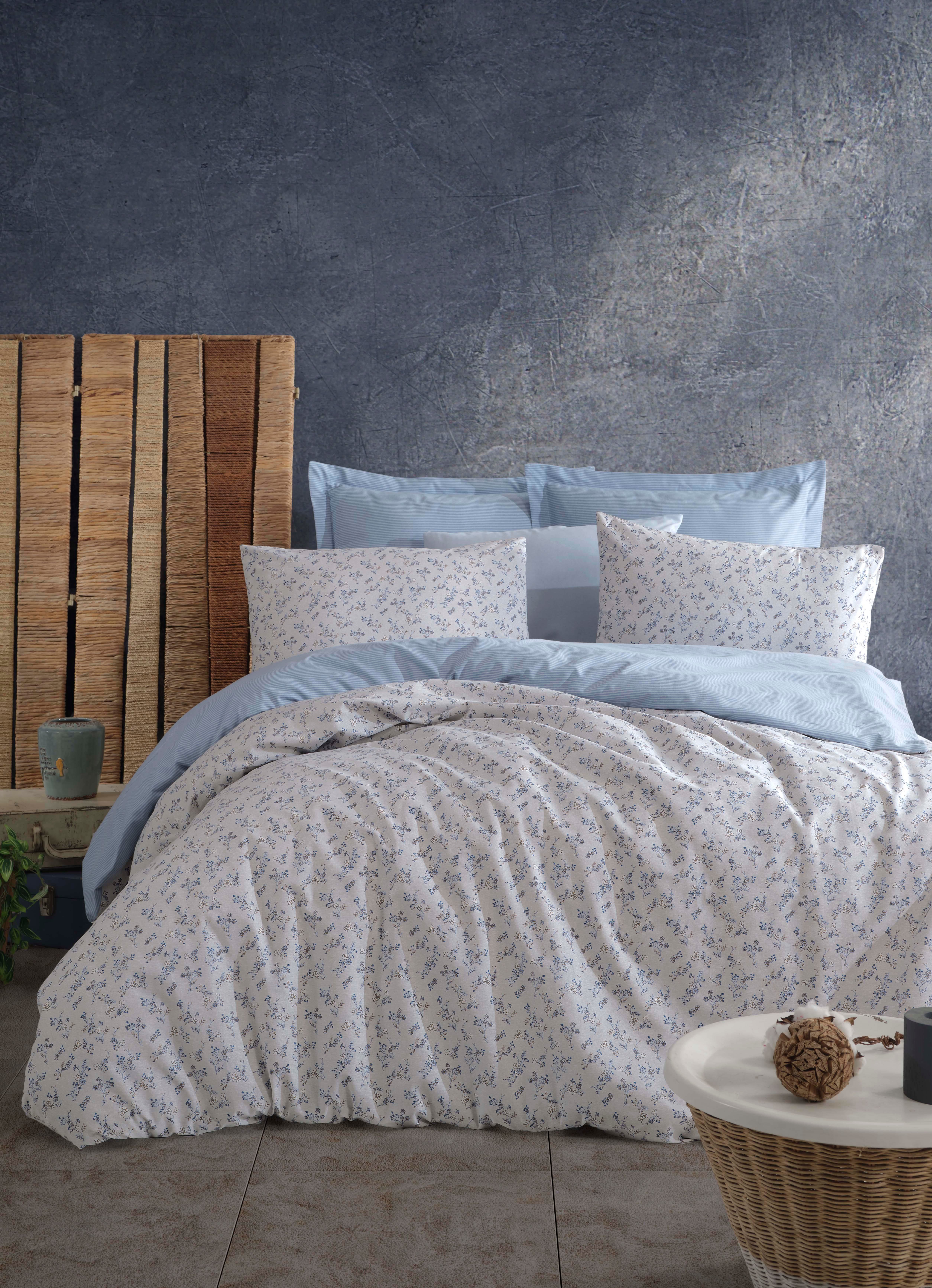 TEK KISILIK NEVRESIM SETI KARMEN INDIGO - NEVRESIM