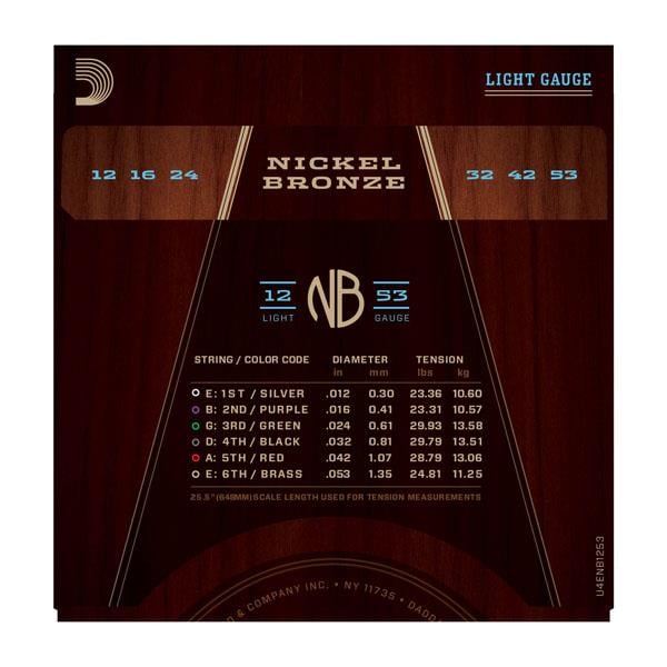 AKUST?K G?TAR TEL SET?, NICKEL BRONZE,LIGHT, 12-53