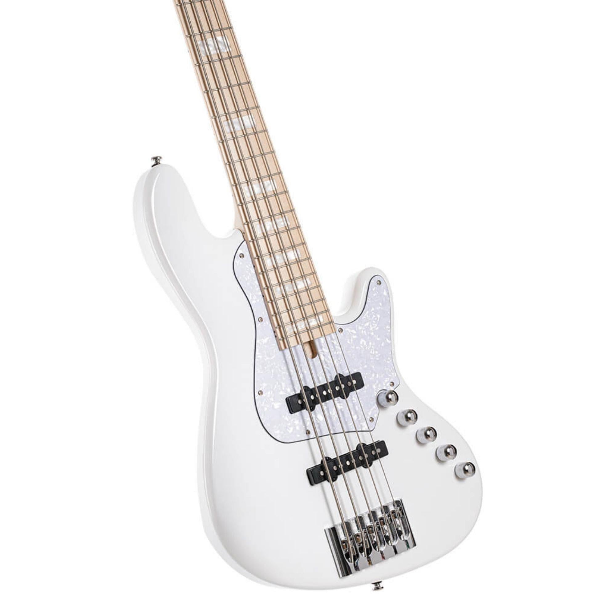 CORT NJS5WHT BASS GİTAR, 5 TELLİ, ÇANTALI, BEYAZ
