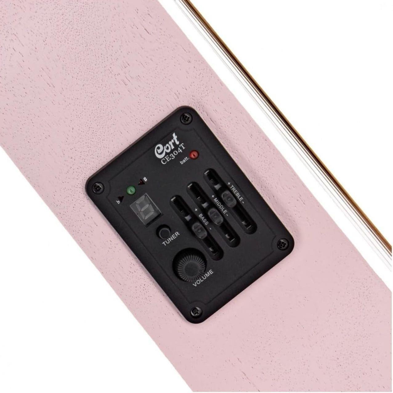 ELEKTRO AKUSTİK GİTAR, PASTEL PINK OPEN PORE