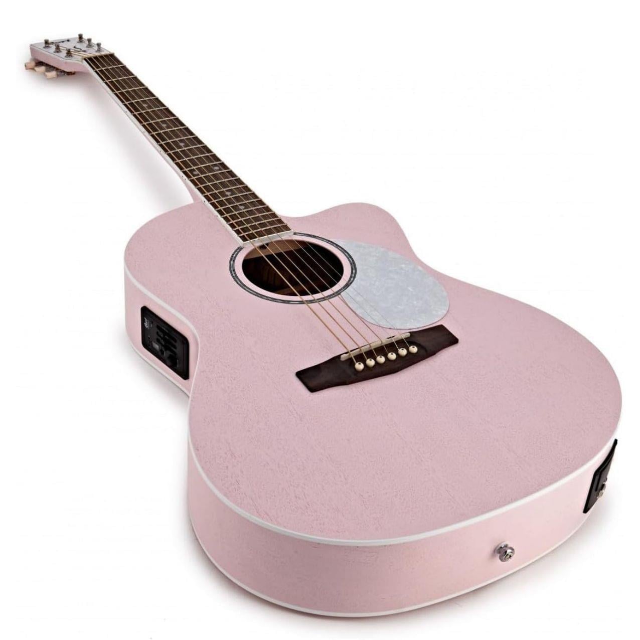 ELEKTRO AKUSTİK GİTAR, PASTEL PINK OPEN PORE