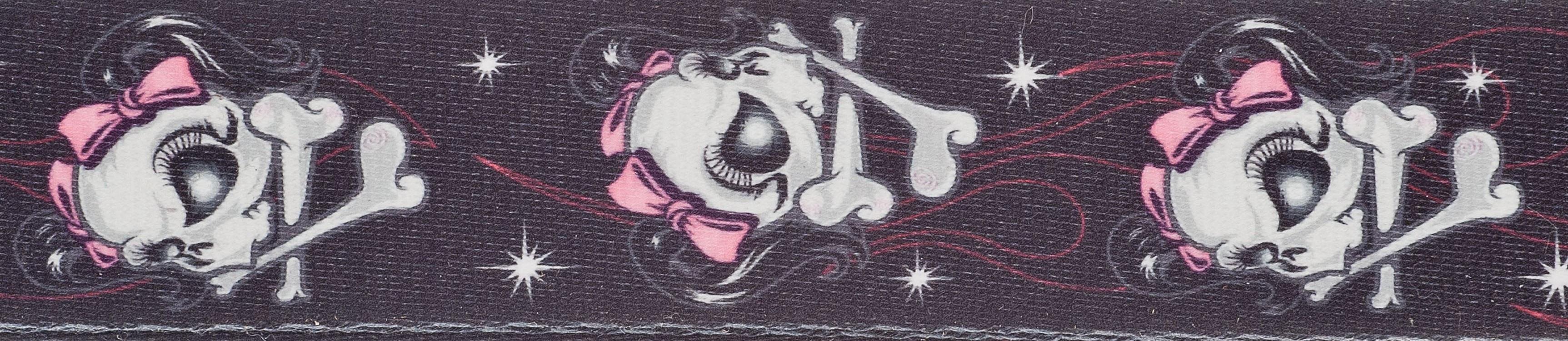 G?TAR ASKISI 50MM DOKUMA MISS SKULL