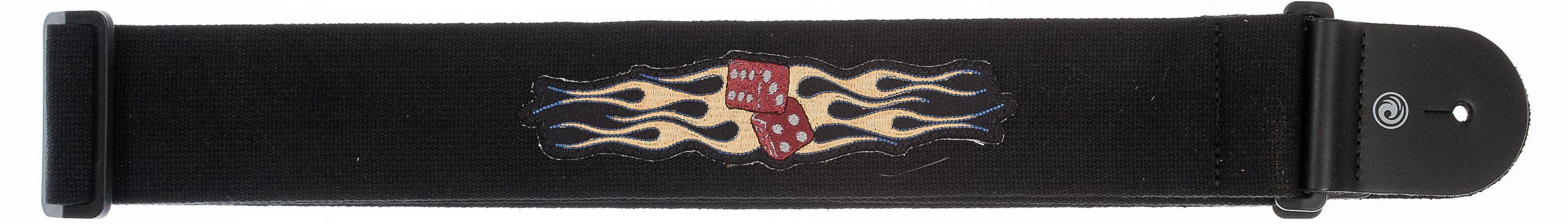 G?TAR ASKISI 64MM DOKUMA FLAMING DICE