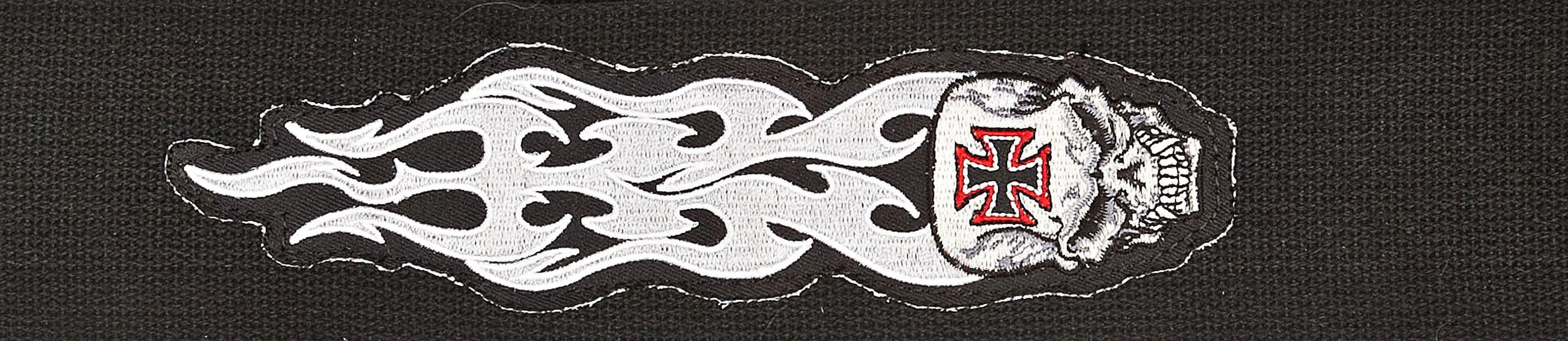 G?TAR ASKISI 64MM DOKUMA GRAY TRIBAL SKULL