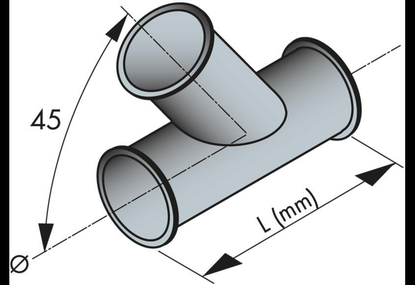 45° ÇİFT ÇIKIŞLI DAĞITICI Ø1:80, Ø2:80, Ø3:80
