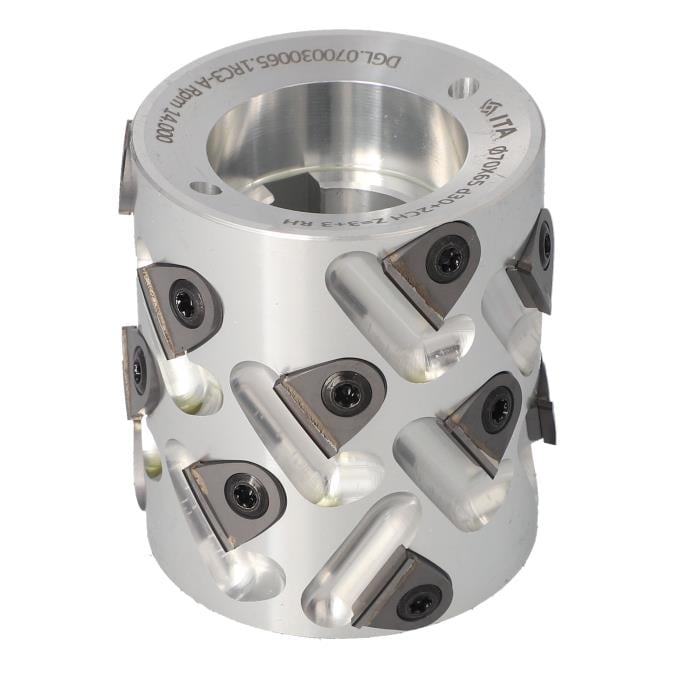 70X65X30 Z=3+3 RH DEĞİŞEBİLİR JİLETLİ DİA ÖN FREZE ALÜMİNYUM