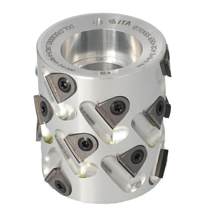 70X65X30 Z=3+3 RH DEĞİŞEBİLİR JİLETLİ DİA ÖN FREZE ALÜMİNYUM