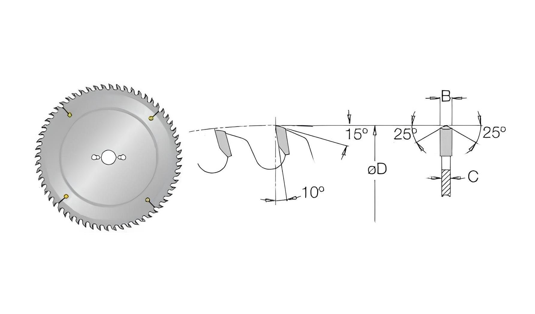 DİMAR 303X3.3/2.4/30 Z:60 OLUKLU TESTEREDİMAR