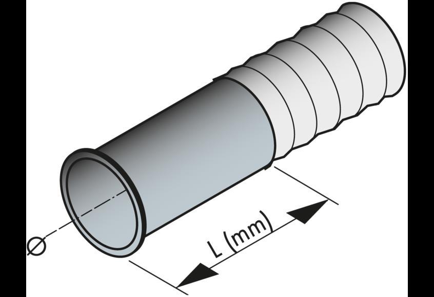 TALAŞ EMME HORTUM BAĞLANTISI Ø100 L.90MM