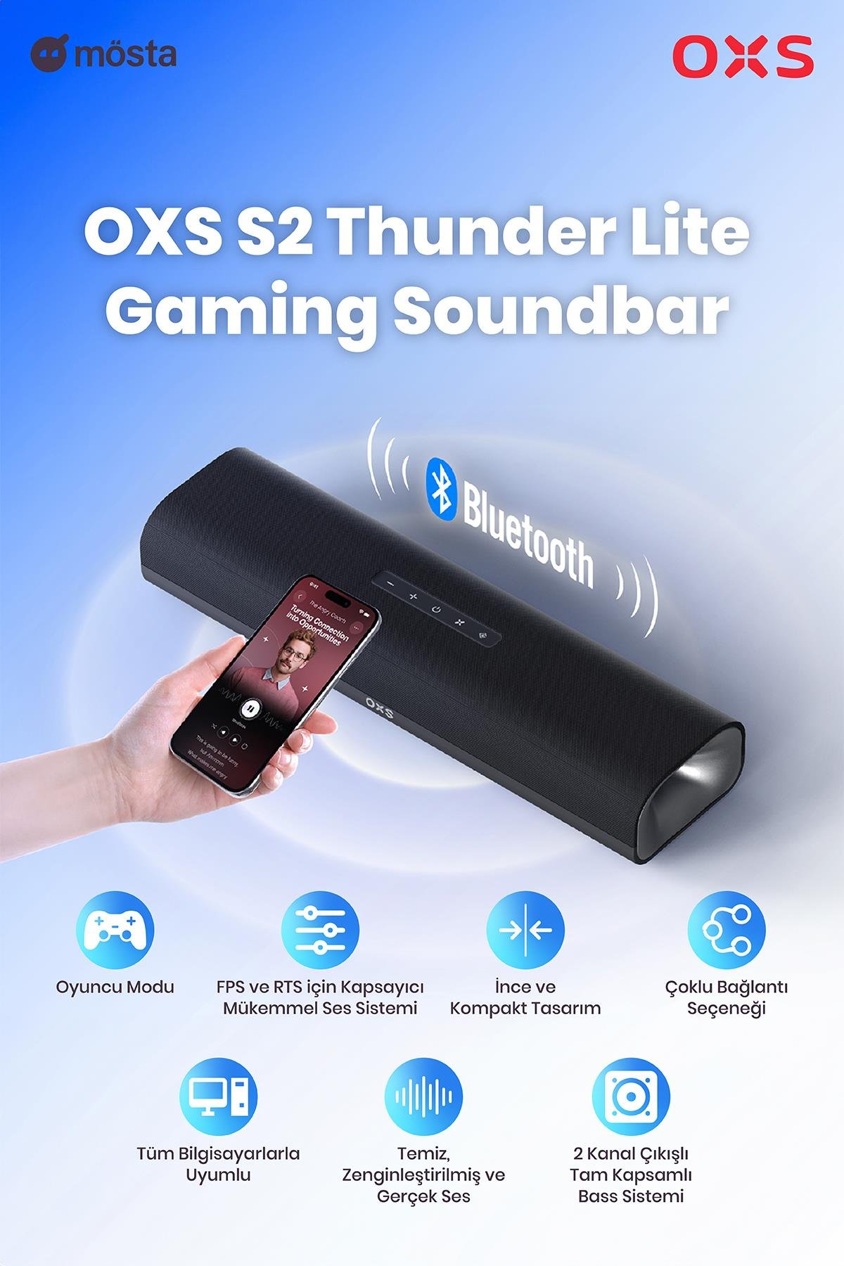 OXS S2 Thunder Lite Gaming Soundbar