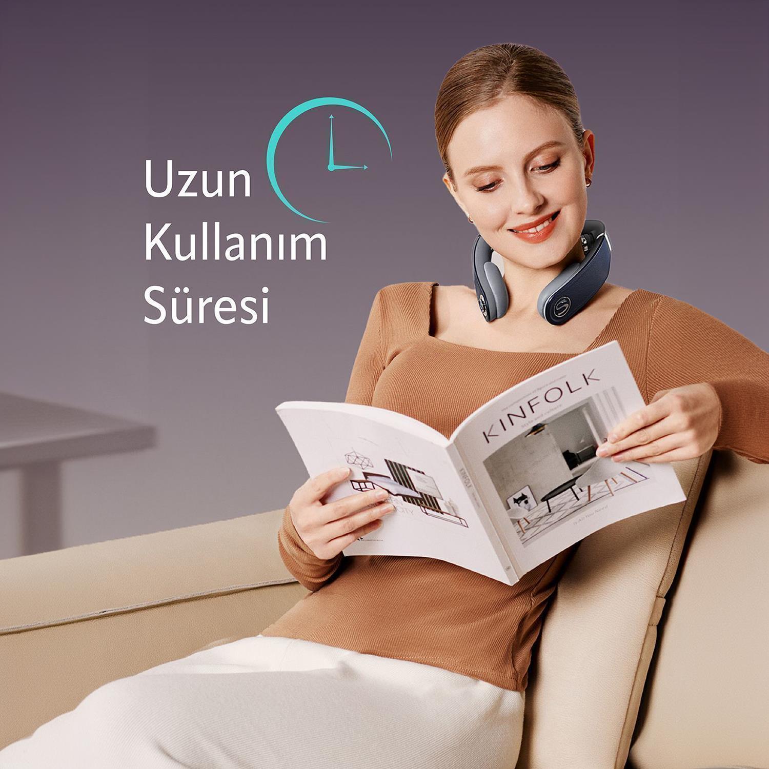 SKG G7 Pro Fold TENS-EMS Akıllı Boyun Masaj Aleti/Robotu, Mobil APP, Isı Terapisi-Termoterapi