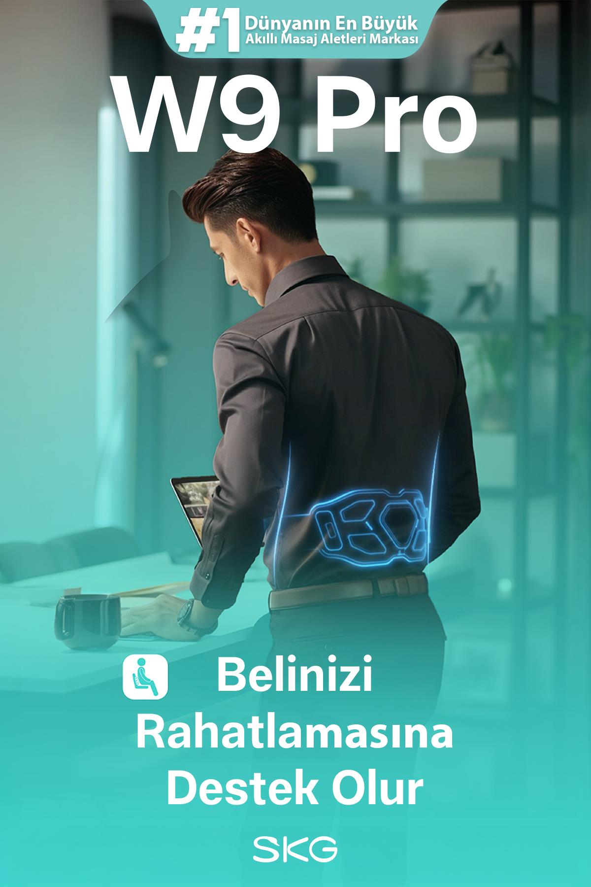 SKG W9 PRO TAŞINABİLİR BEL VE SIRTMASAJROBOTU