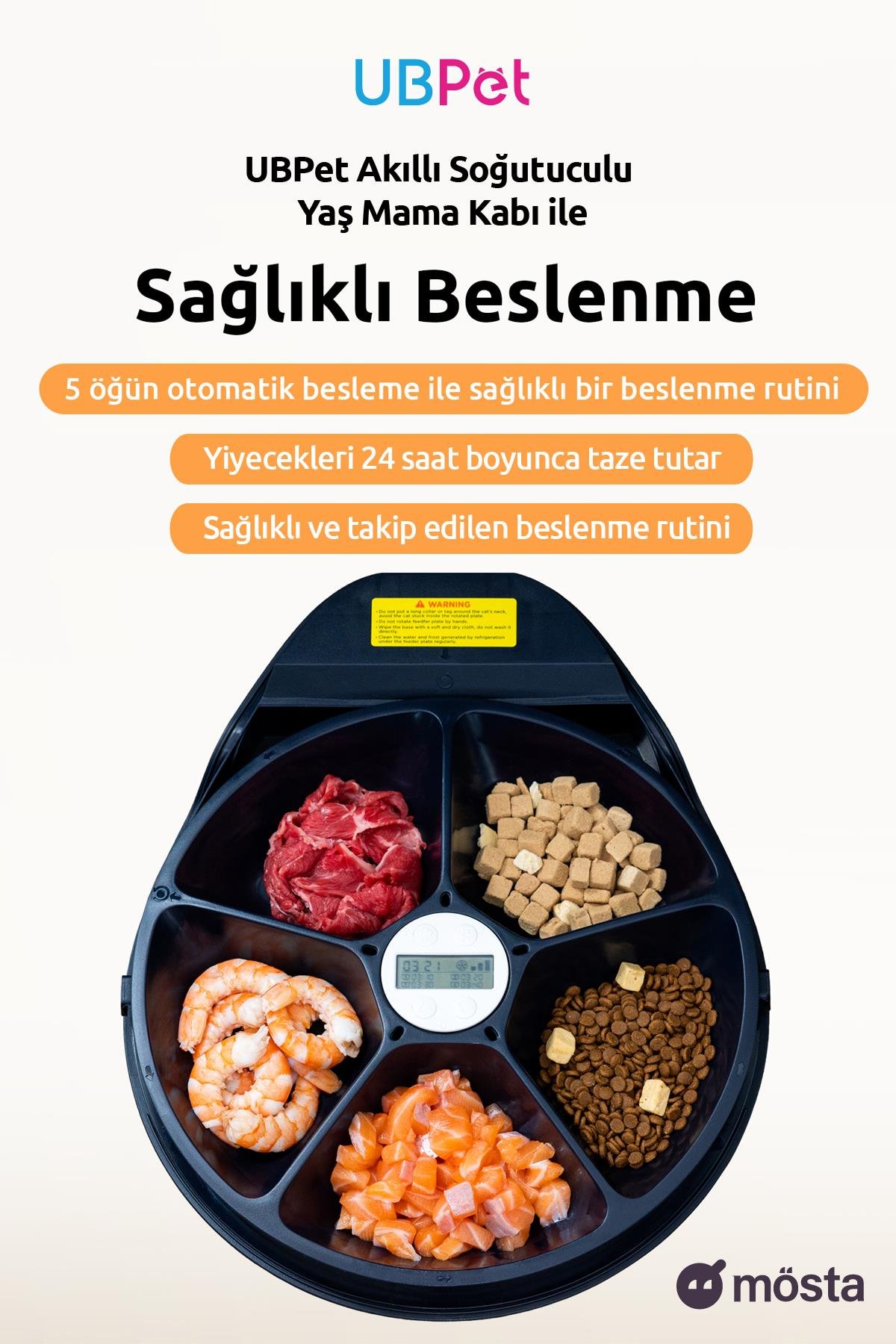 UBPet Akıllı Soğutuculu Yaş Mama Kabı