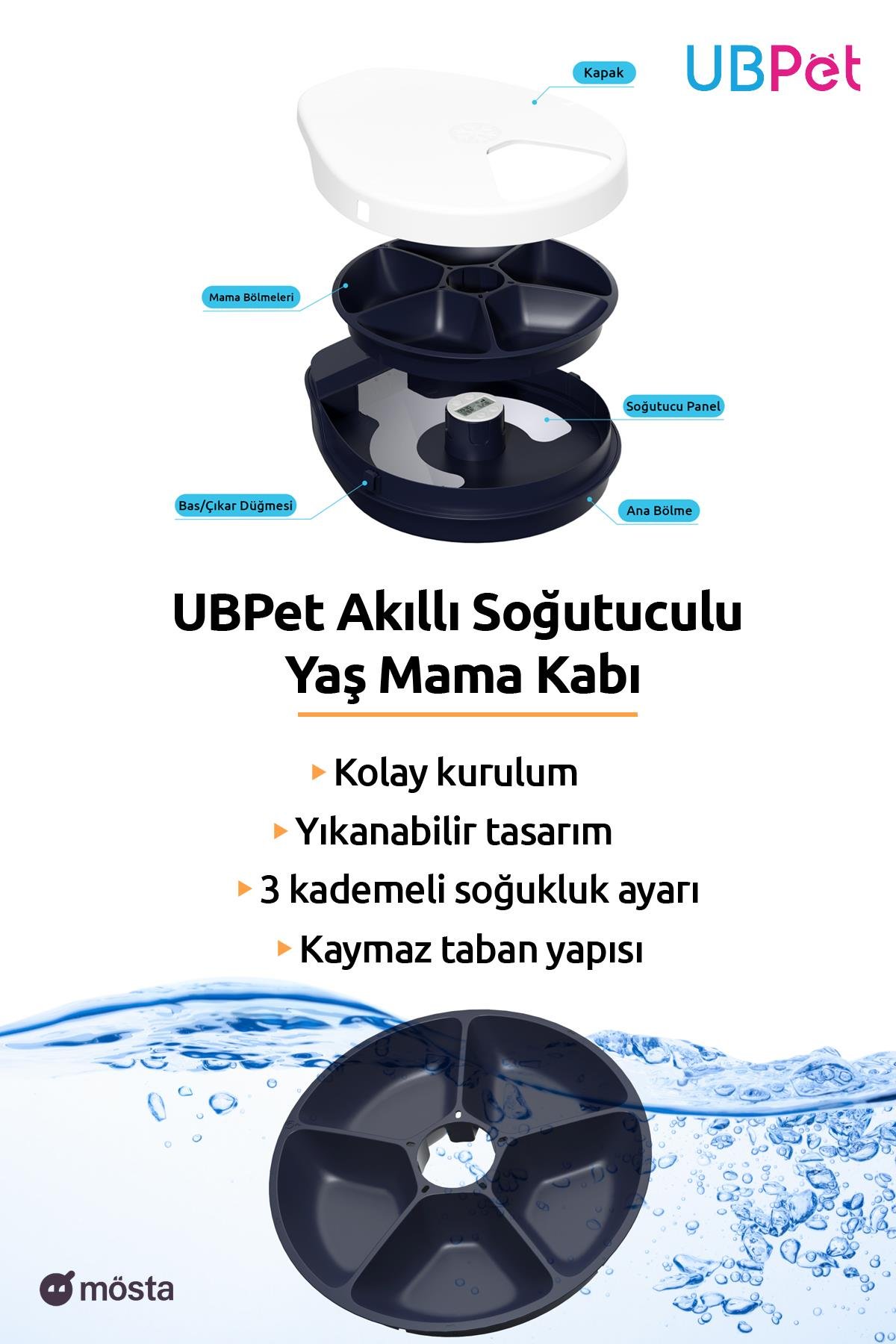 UBPet Akıllı Soğutuculu Yaş Mama Kabı