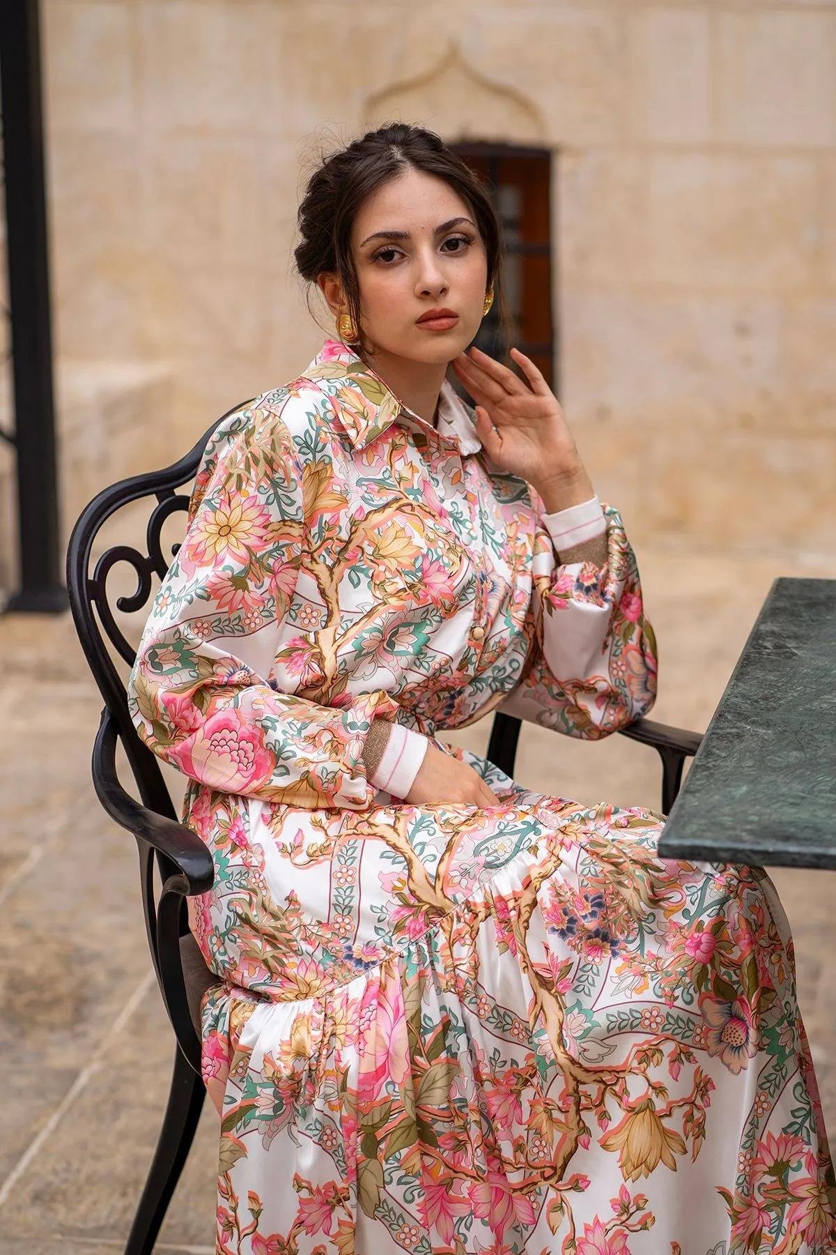 Missemramiss Kemerli Modello Elbise Ekru/vintage