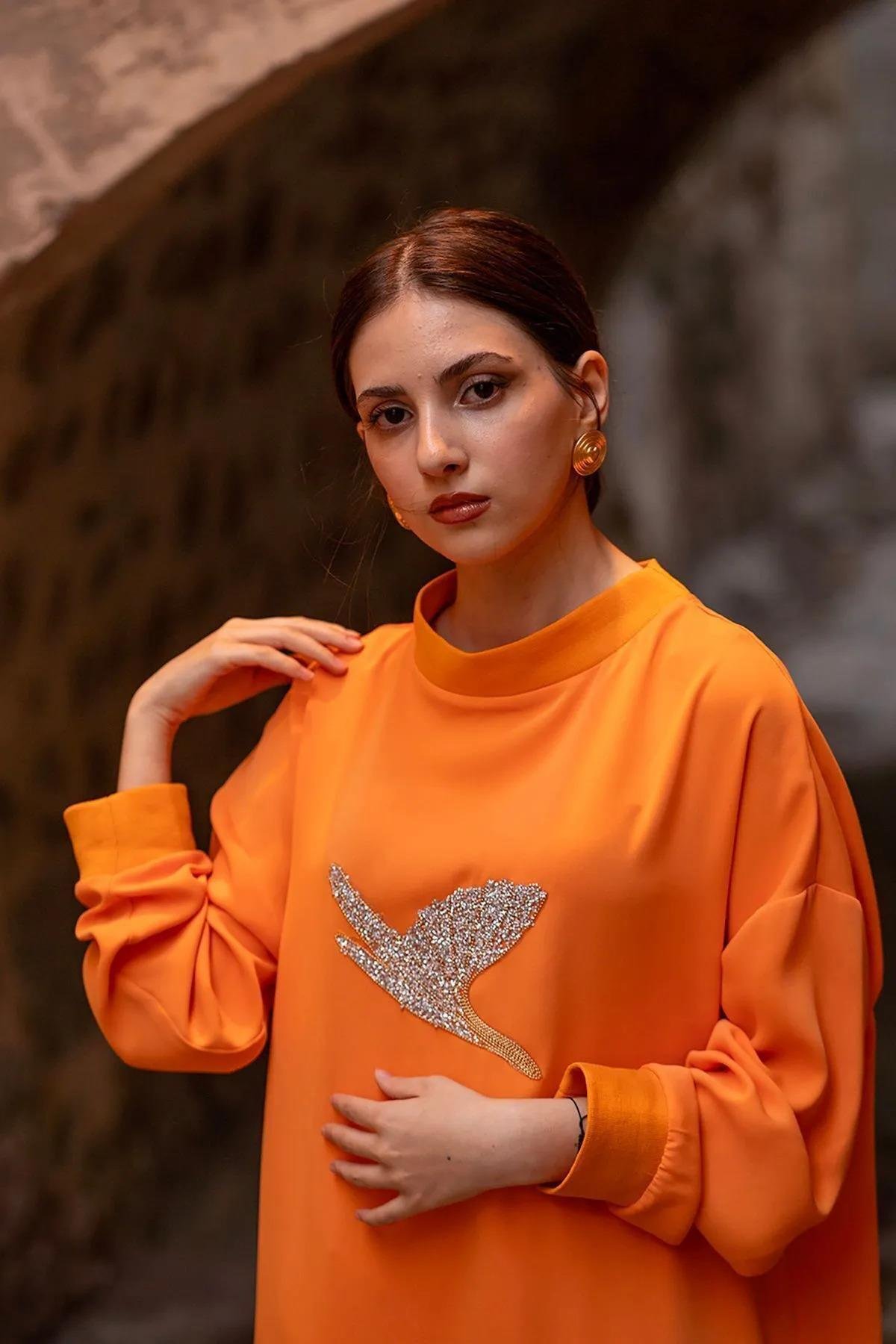 Missemramiss Taşlı Mom Jean Pantolon