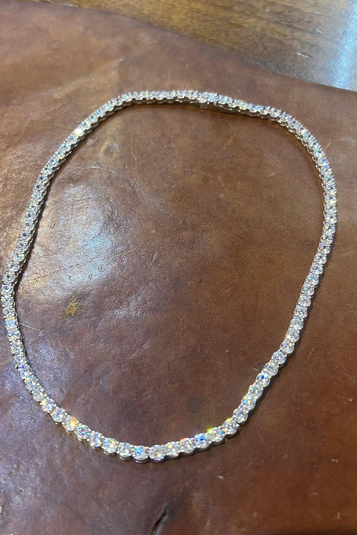 4Mm Beyaz Altın Kaplama Gümüş Suyolu Kolye 35 cm By-7291